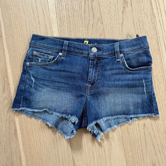 7ForAllMankind Cutoff Denim Shorts, SIze 26 - Picture 1 of 3